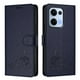 thumbnail image 1 of Funda tipo cartera FOXDOCK para Oppo Reno13 con soporte, ranuras, RFID, diseño de gato, 1 of 5