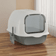 thumbnail image 3 of Arenero Para Gatos Roro Cerrado Baño Sanitario Caja Arena Gato Roro Color Gris - 1000245, 3 of 3