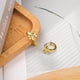 thumbnail image 4 of Pendientes de aro con lazo, pendientes de lazo dorado, minimalistas, elegantes, con lazo de cinta, pequeños aros Huggie, joyería de moda, regalo para mujeres y niñas., 4 of 7