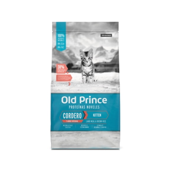 Old Prince Gatos Proteínas Noveles Kitten Cordero 3 Kg.