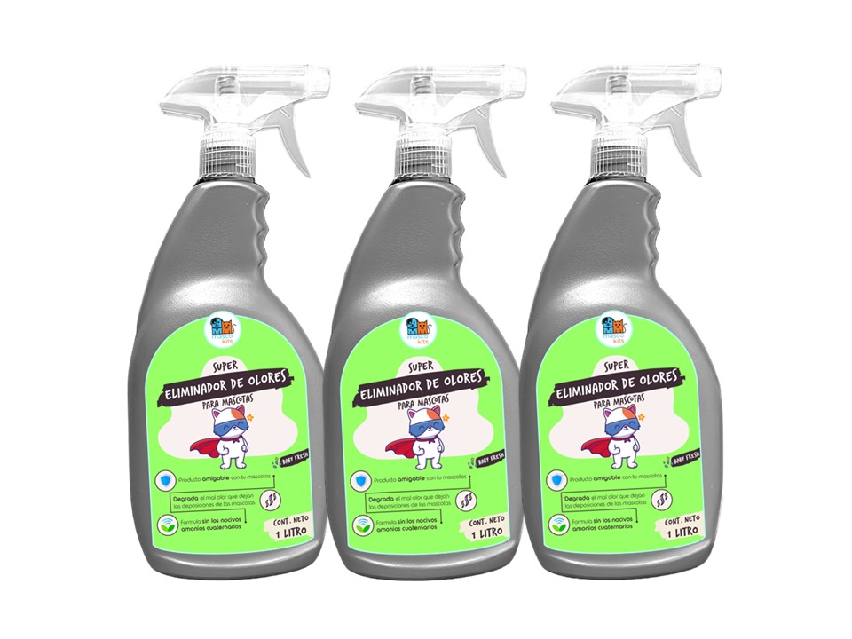 Mascokits - Eliminador Destructor De Olores Para Perros Y Gatos 1 Ltr.
