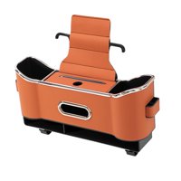 Ioensy - Caja De Almacenamiento Para Asiento Trasero, Soporte Para Pañuelos, Organizador Para Asiento Trasero, Color Naranja