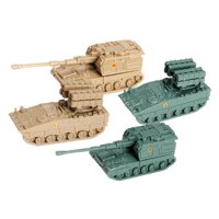 Magideal - 4 Piezas 1/144 Modelo De Tanque Con Ruedas, Adornos De Vehículo, Decoración De Mesa Coleccionable Para Niños, Niñas, Niños Y Niñas, Regalos De Cumplea