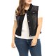 thumbnail image 1 of Chaleco de Mezclilla sin Mangas con Botones para Mujer de Talla Grande Agnes Orinda 3X Negro, 1 of 7