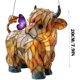 thumbnail image 5 of Atrapasol mariposa vaca highland 20cm estilo vitral colgante ventana animal granja atrapasol regalo amantes vacas, 5 of 5