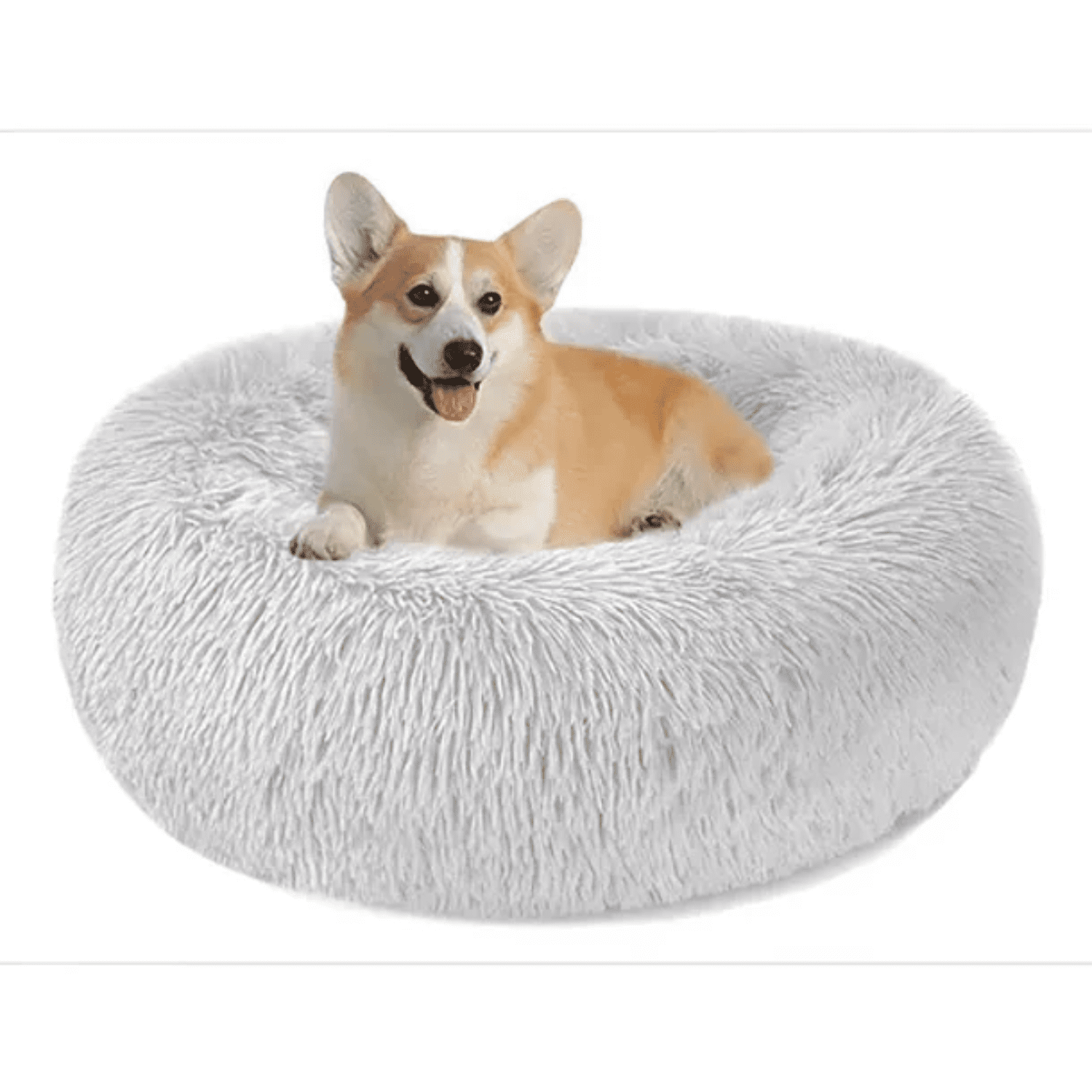 Crusec - Cama De Felpa Para Perros De Raza Grande 100cm De Diámetro