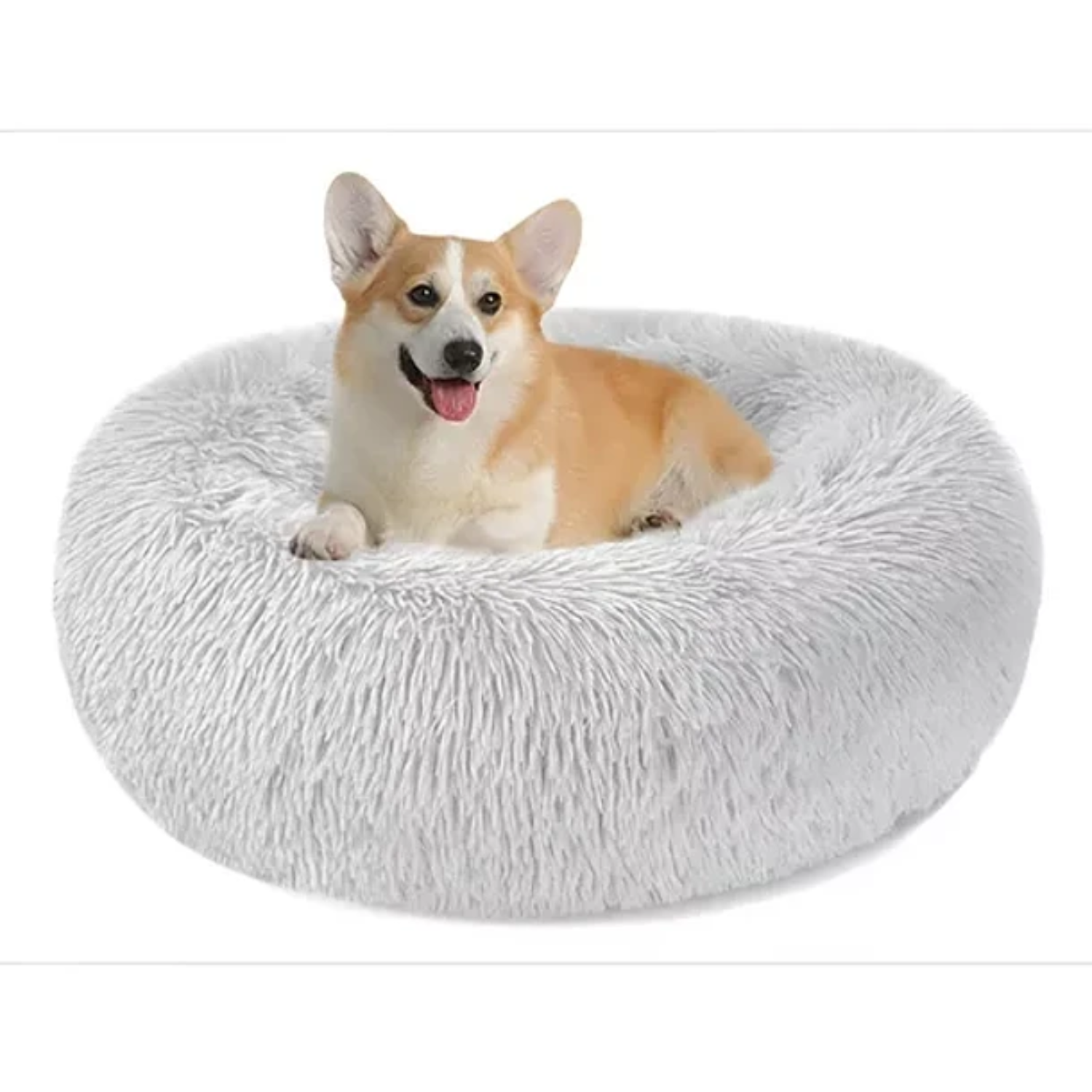 Crusec - Cama De Felpa Para Perros De Raza Grande 100Cm De Diámetro