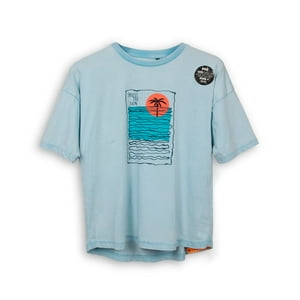 Polera Niño Celeste Pillin