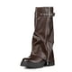 thumbnail image 5 of Botas Largas Mujer De Moda Eco Cuero Vintage Weide CZY603, 5 of 9
