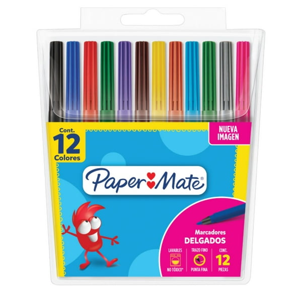 PAPER MATE MARCADORES SCRIPTO 12 UNIDADES