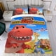 thumbnail image 4 of Pequeña Escuela de Dinos Conjunto de sábanas temático, trío de piezas, cómodo y amigable con la piel, diseño único, regalo de decoración para el hogar para familiares, amigos y fans,135cm *200cm, 4 of 6