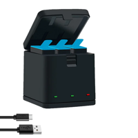 Genérico - Cargador Triple Batería Gopro 5, 6, 7, 8 Alternativa