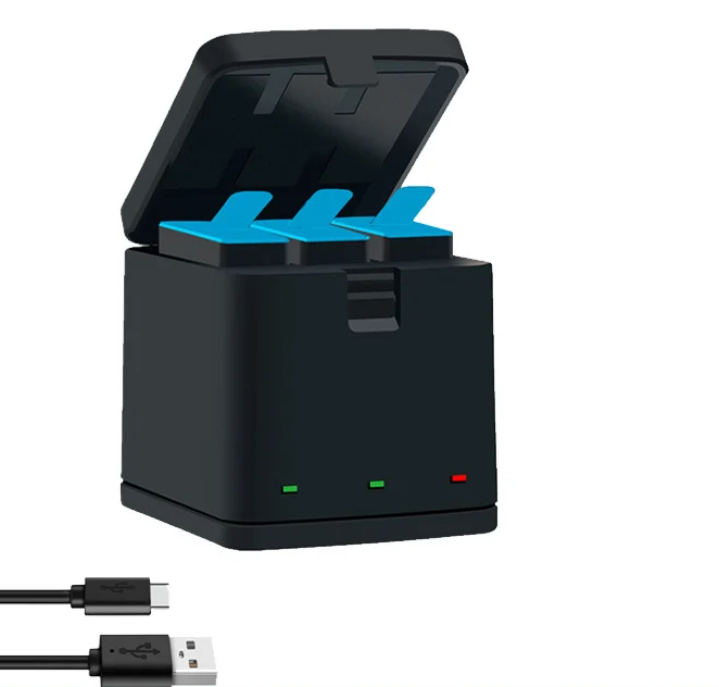 Genérico - Cargador Triple Batería Gopro 9, 10, 11, 12 Alternativa