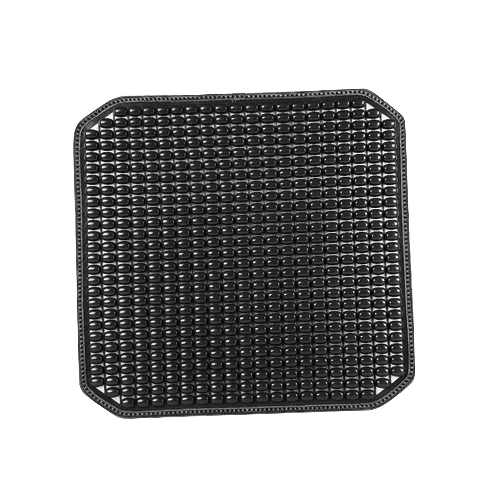 Magideal - Cuentas De Cojín De Verano Para Automóvil, Ventilación Transpirable, Cubierta De Asiento Fresco, Alfombrilla De Cuentas, Cojín De Coche Para La Mayorí Cojín Negro