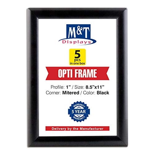 Marco para póster M&T Displays Opti Snap, 21 x 29,7 cm, aluminio negro
