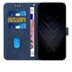 thumbnail image 1 of Funda tipo cartera para Oukitel C62 Pro con tarjetero, bolsillo para billetes, soporte, cierre magnético y correa para la muñeca, funda tipo folio con textura geométrica azul, 1 of 5