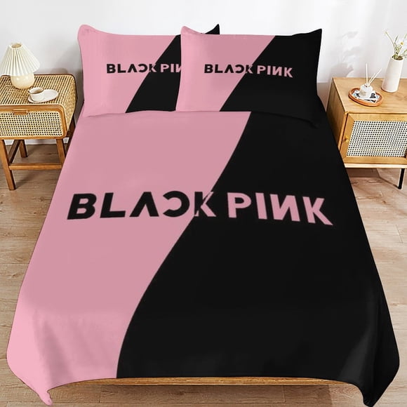 Blackpink Cozy Sleep Soft Fabric Zipper Comfort Bedding Solution Duvet Cover Sets for Bedroom Essentials
