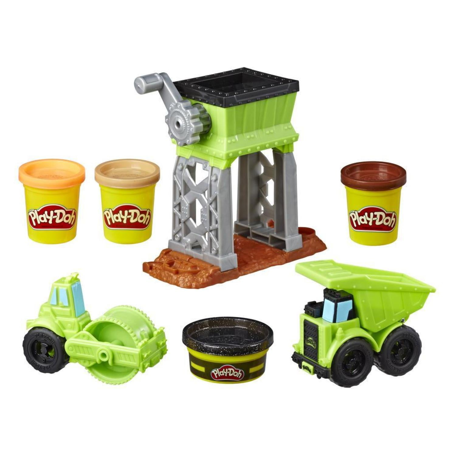 Play Doh - Juguete Construccion Camion De Grava Y Pavimento Con Masa 3 Colores