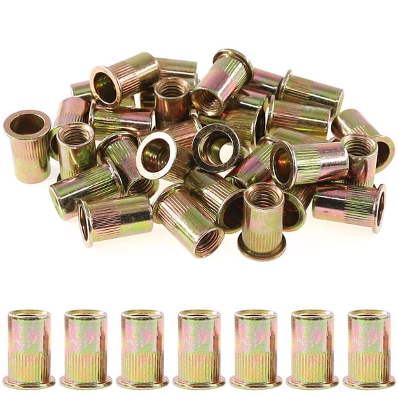 Kit surtido de remaches Rustark, 50 unidades, 1/2 pulgadas, 13 UNC, chapado en zinc