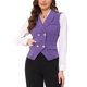 thumbnail image 1 of INSPIRE CHIC Chaleco de Traje para Mujer Doble Botonadura Negocios Solapa Elegante Chaleco de Cintura M Púrpura, 1 of 6
