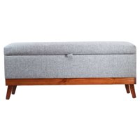 Máxima Design - Banqueta Con Baúl Incy Gris Omega 120X40X50 Cm
