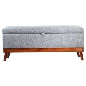 Máxima Design - Banqueta Con Baúl Incy Gris Omega 120X40X50 Cm