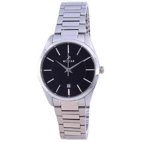 Reloj Westar Black Dial Stainless Steel Quartz 40213 Stn 103 Women'S Watch