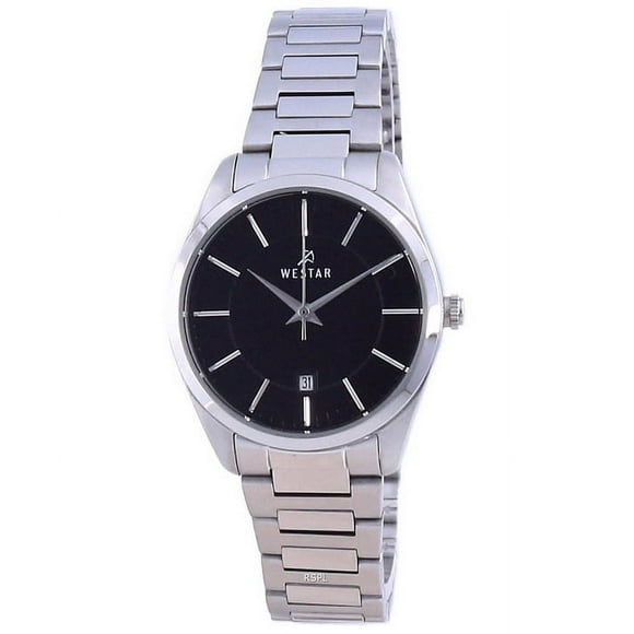 Reloj Westar Black Dial Stainless Steel Quartz 40213 STN 103 Women's Watch