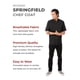 thumbnail image 3 of Chef Coat Chef Works Springfield Black para hombre, talla grande, 3 of 5