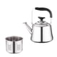 thumbnail image 2 of Hervidor de té silbante de acero inoxidable a Gas de inducción eléctrica, mango escaldado con derrame de té, vajilla de óxido, tetera para agua hirvie, 2 of 5