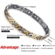 thumbnail image 3 of Pulsera de terapia magnética de titanio para mujer. Alivio del dolor por artritis y síndrome del túnel carpiano. Mejora el campo magnético fisiológico del cuerpo y elimina la fatiga., 3 of 7