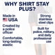 thumbnail image 4 of Sujetadores para Camisa Shirt Stay Plus Policía Estilo Y Negro, 4 of 7
