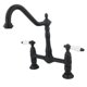 thumbnail image 1 of Grifo de cocina Kingston Brass Heritage Bridge en bronce aceitado, 1 of 1