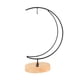 thumbnail image 2 of Soporte para plátanos con forma de árbol, soporte con gancho, base de madera multifuncional, soporte para colgar plátanos, accesorios para guardar plá En forma de luna, 2 of 5