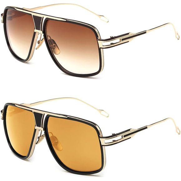 Lentes Aviador GOBIGER Oversized Dorado UV400