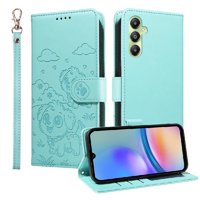Funda Billetera Foxdock Compatible Con Samsung Galaxy A05S, Diseño Perrito Tierno, Ranuras Para Tarjetas Y Soporte Plegable