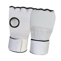 Magideal - Bandas De Mano De Caja, Guantes Internos, Bucles De Muñeca Rápida Para Adultos, Guantes Semicondeños Suaves Ajustables Para Ejercicios, Mma, Kickboxin Blanco