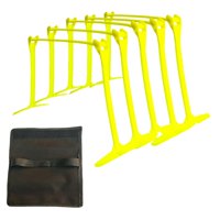 Magideal - Vallas De Agilidad Que Mejoran La Coordinación De La Fuerza, Vallas De Entrenamiento De Velocidad, Pista Y Campo Ajustables Para Juegos, Saltos Atléti Verde Fluorescente