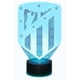 thumbnail image 3 of Lampara Ilusion 3D Atletico de Madrid de 7 colores, Base touch, 3 of 6