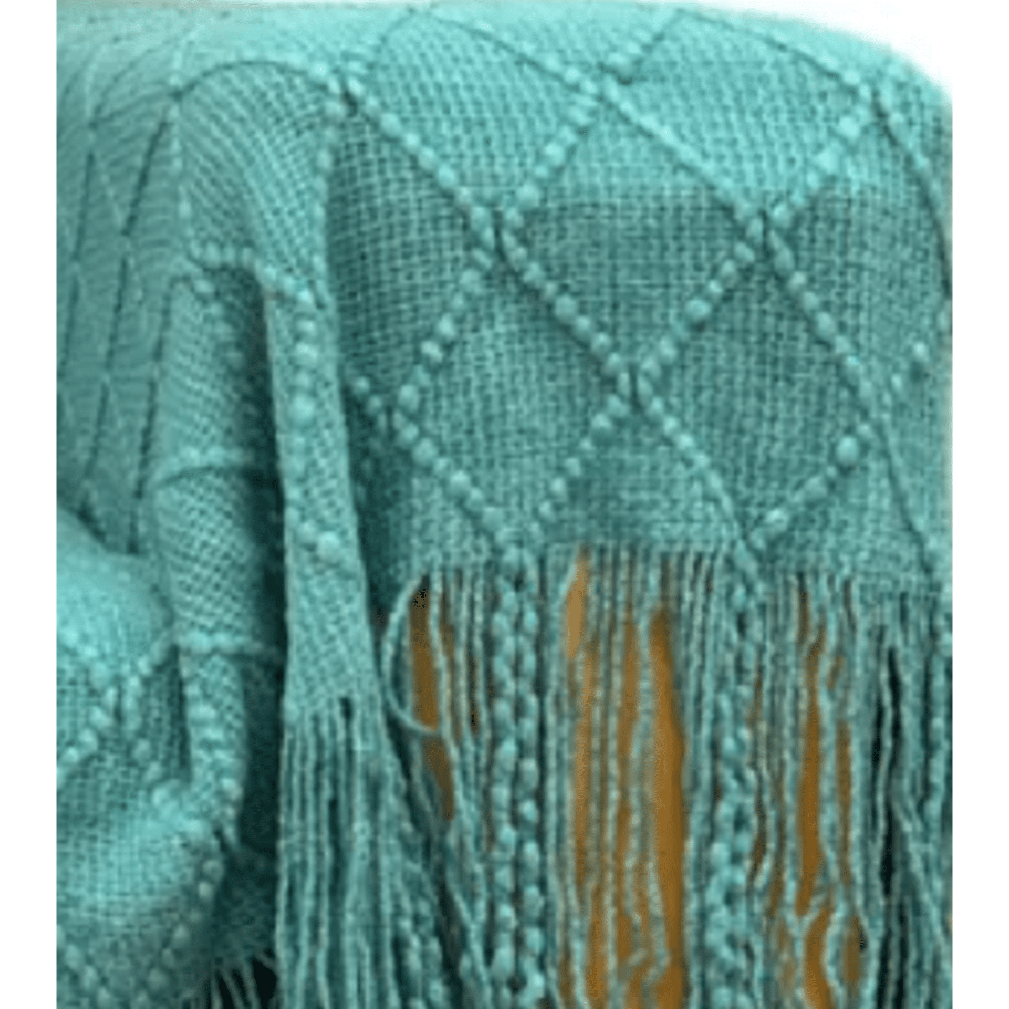 Genérico - Manta Decorativa Tejida Para Sillón, Piecera O Cama Color Turquesa