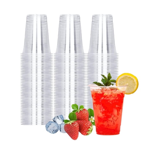 Vasos De Plástico Tashibox, 16 Oz, 100 Unidades, Pet Transparente