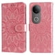 thumbnail image 4 of Funda tipo cartera FOXDOCK para Vivo S20 , diseño girasol en relieve, cuero PU, cierre magnético, soporte y tarjetero, 4 of 5