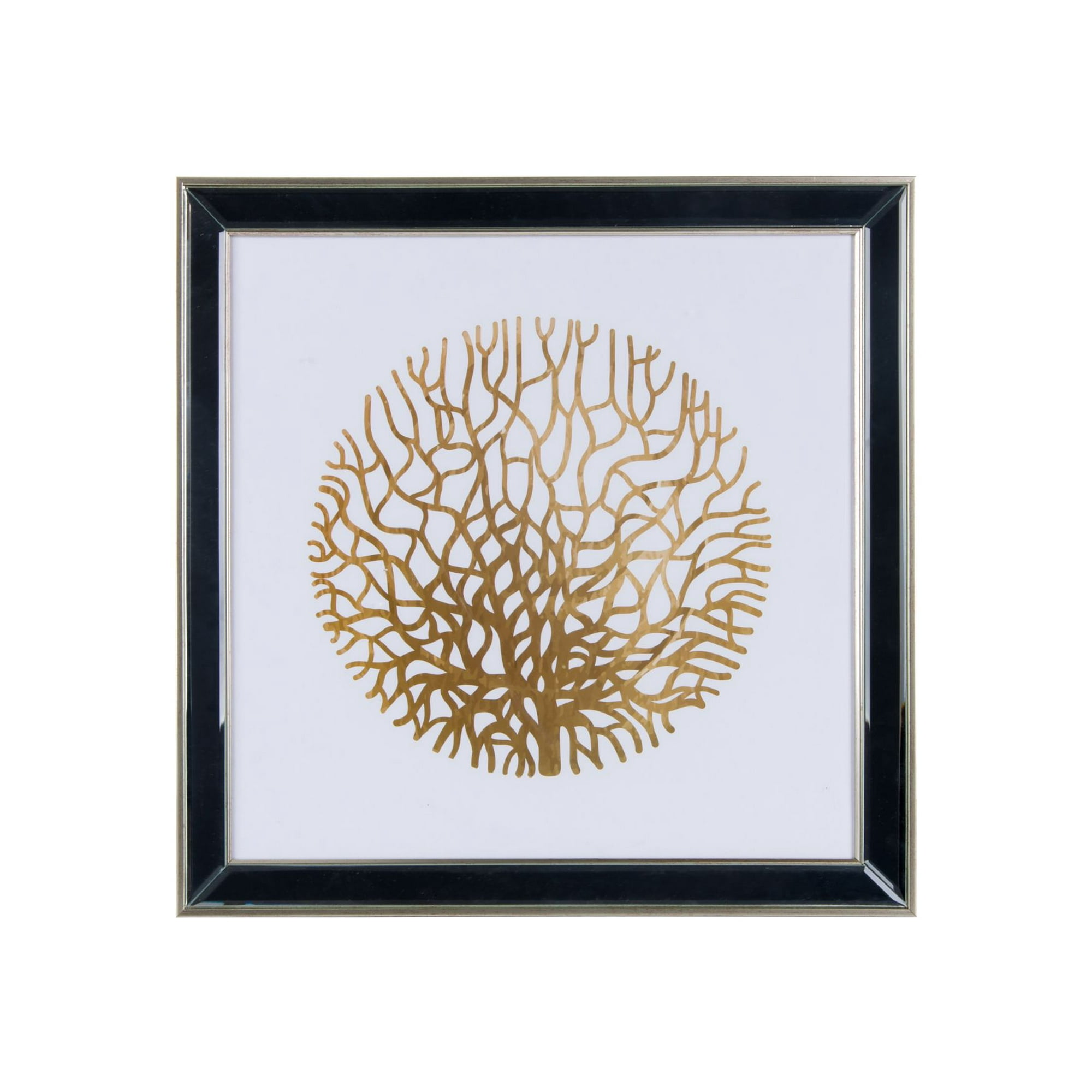 Ronda - Cuadro Lamina Coral Dorado 50x50 Cm