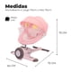 thumbnail image 2 of Silla Mecedora Electrica Bebe Avioncito Safebaby Bluetooth Rosado, 2 of 6