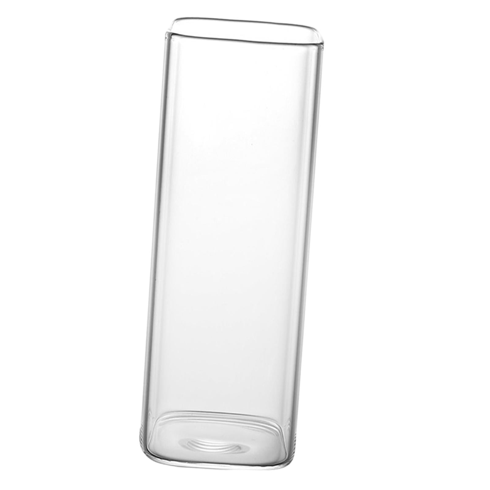 Bothyi - Vasos Para Beber Leche De Uso Diario, Cristalería Transparente Cuadrada De Vidrio Highball, 470ml