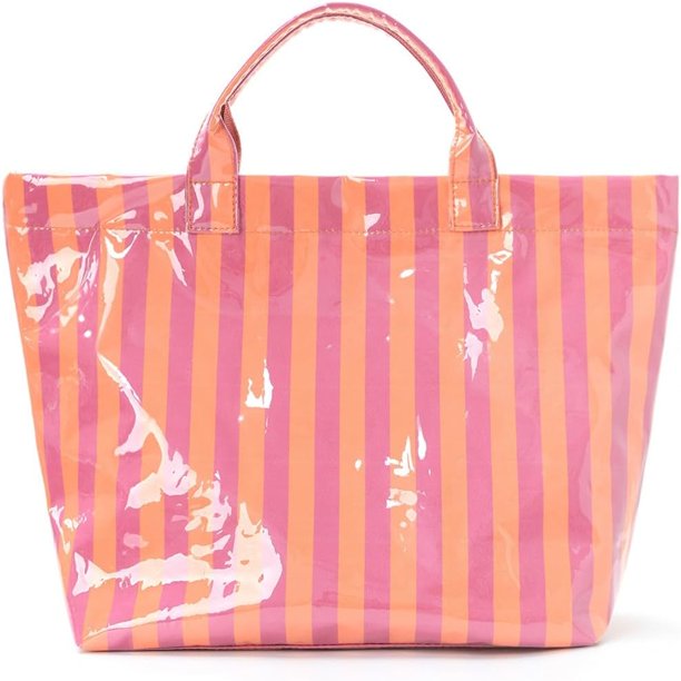 Bolso PVC rayas mujer cuadros grande hobo carta impreso ligero