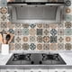 thumbnail image 3 of 1pc Adhesive Mural Kitchen Furniture Wall Stickers, Oil Proof DIY Self-adhesive Wallpaper Ceramic Tile Bathroom Wallpaper 3D Vinyl Waterproof, 3 of 4