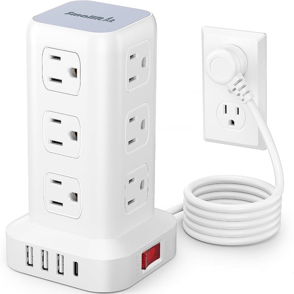 Regleta Torre SMALLRT 12 Tomas 4 USB C 1200 Joules