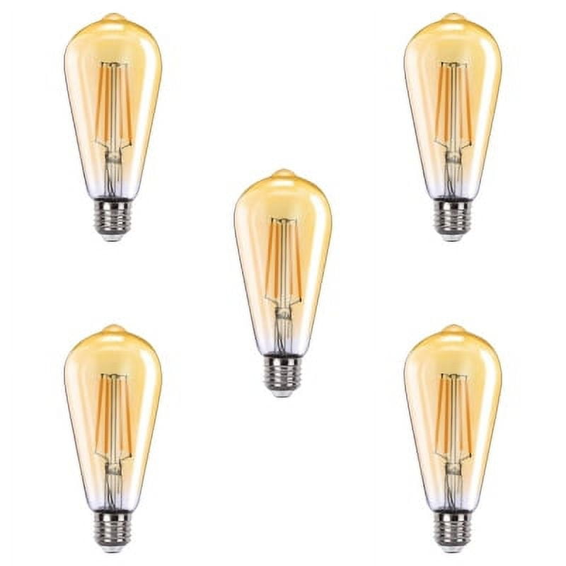 Hb Led - Pack 5 Ampolletas Led E-27 Filamento 8w St64 Sec