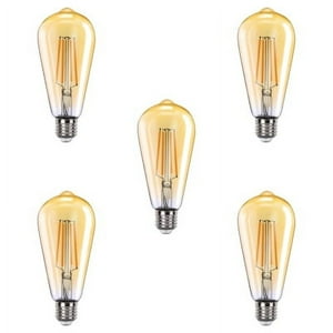 Hb Led - Pack 5 Ampolletas Led E-27 Filamento 8W St64 Sec